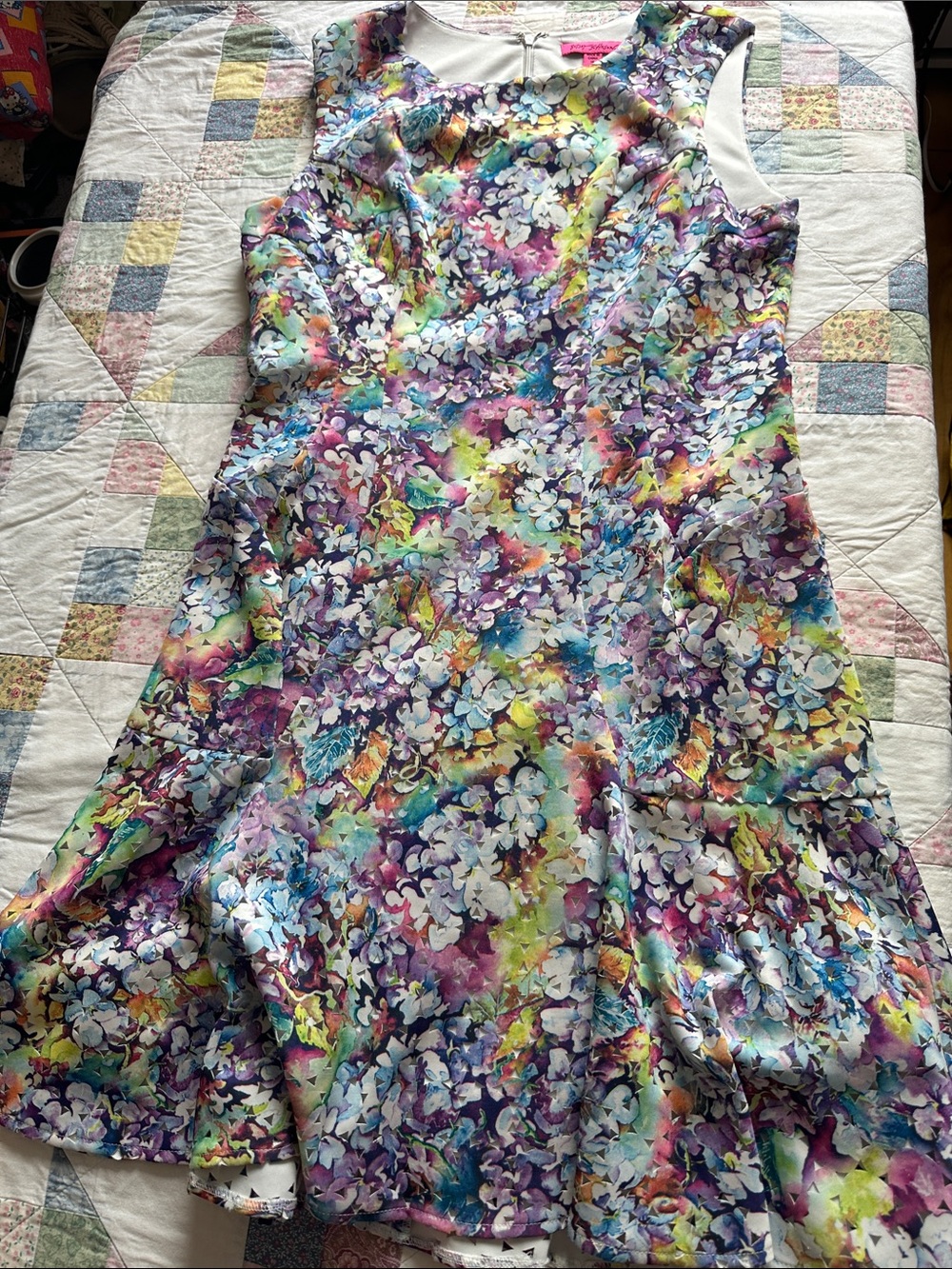 W—Betsey Johnson Multicolor Floral Midi Dress